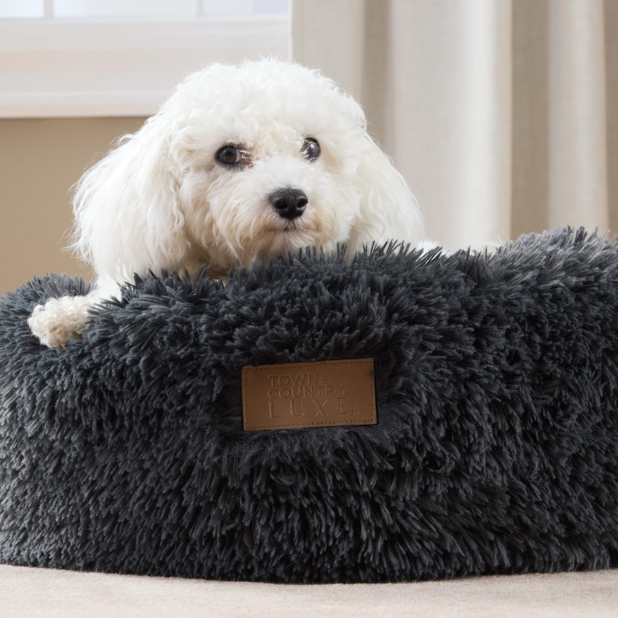Town & Country Luxe CuddleTown centro de descanso cómodo para perros y gatos.