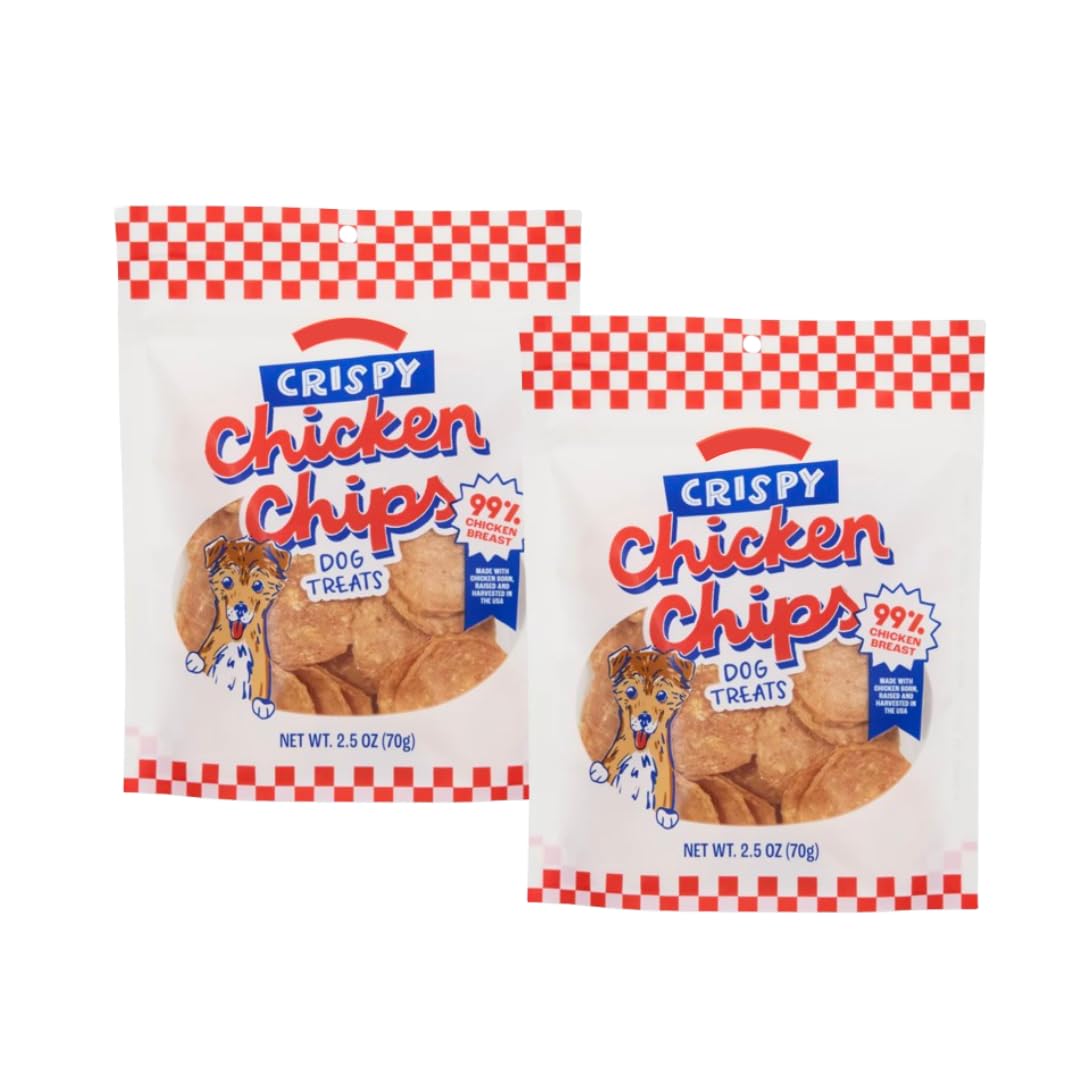 Trader Js chips crujientes de pollo pechuga, snack sabroso para perros.