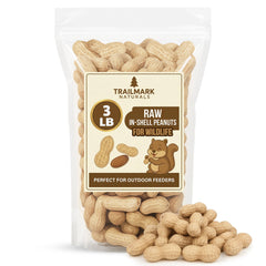 Trailmark Naturals cacahuates crudos en concha para ardillas, snack natural y proteico