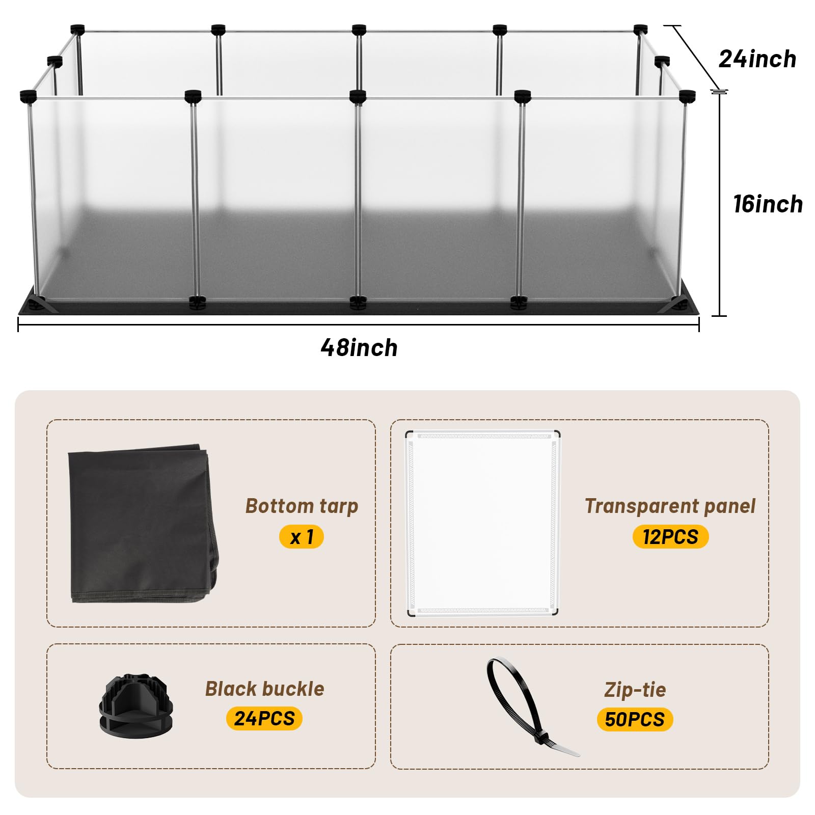 Manta impermeable para jaula Tresbro, facilita la limpieza después de la comida