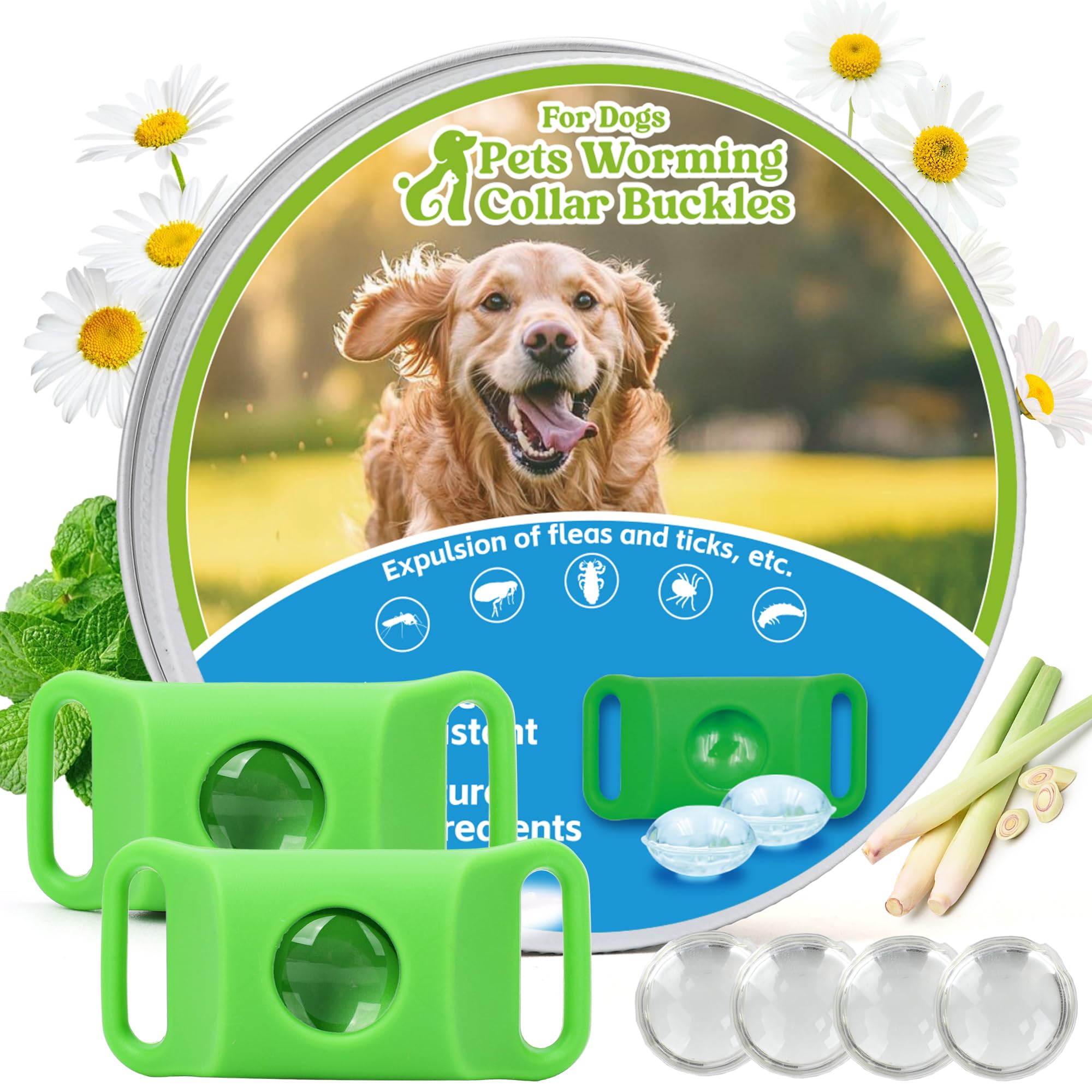 Trihood etiqueta natural para perro, antipulgas e impermeable, ideal para paseos.