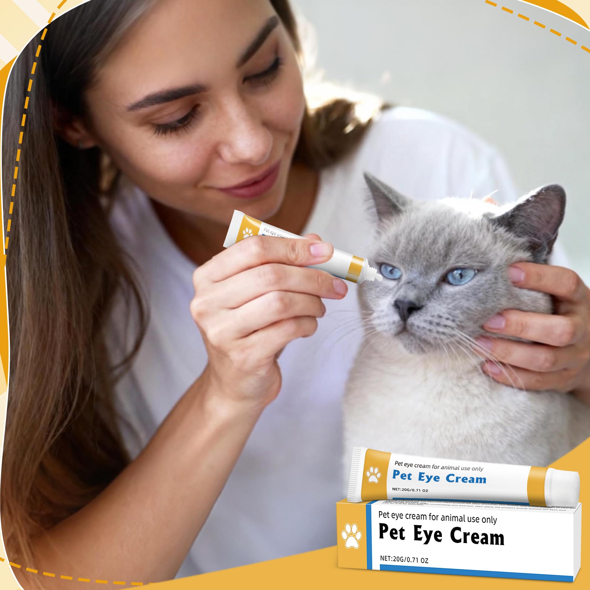 Fórmula suave Trihood sin antibióticos para uso ocular en mascotas