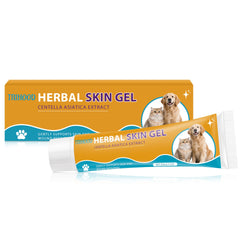 Trihood Gel, bote claro, listo para aplicar alivio de heridas en mascotas.