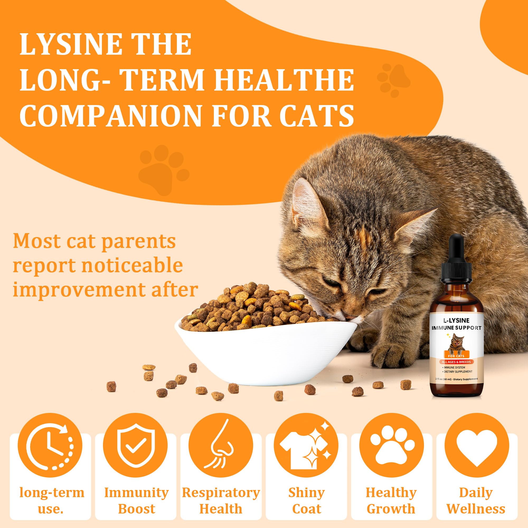 Trihood L-Lisina orientado a ojos y comodidad nasal de gatos