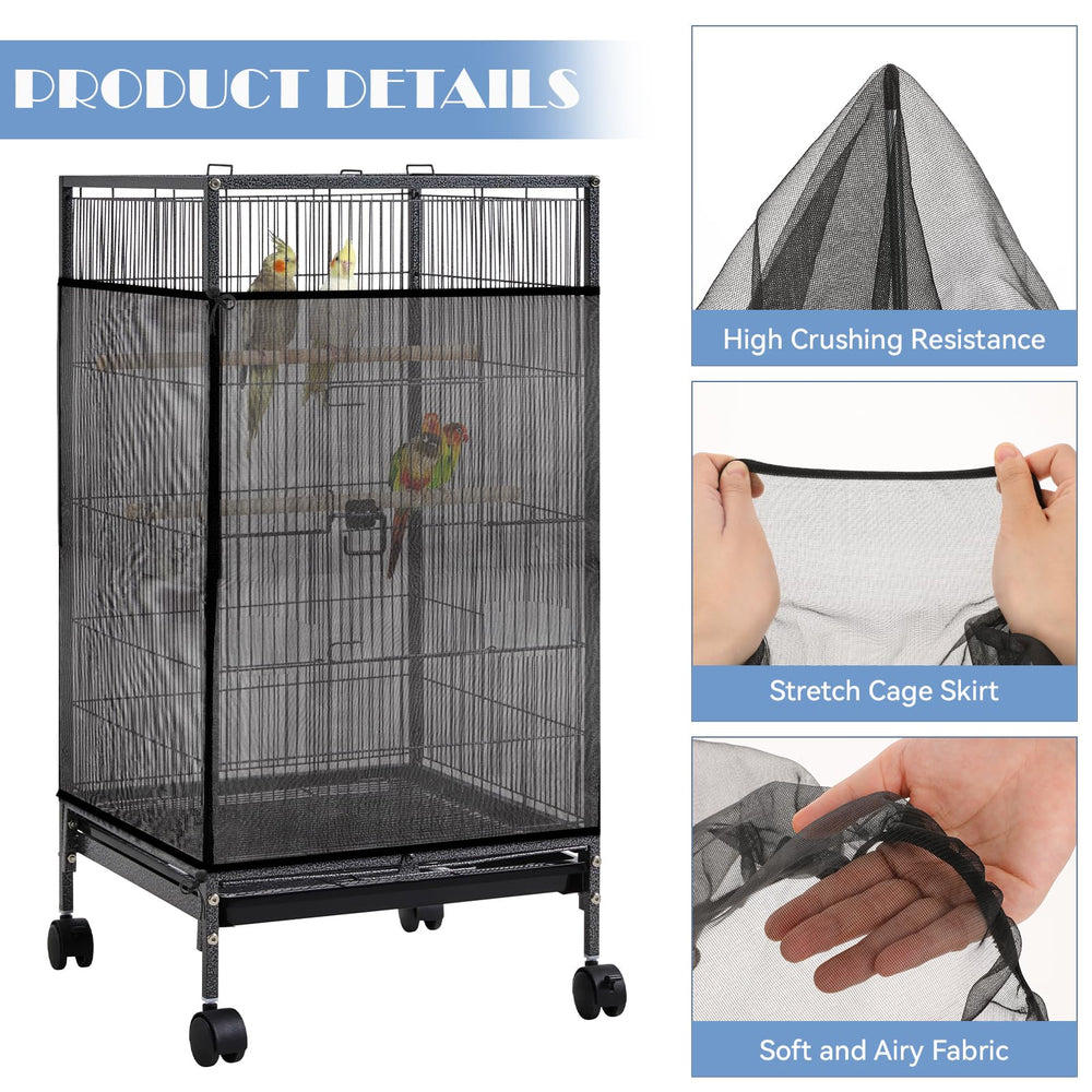 Recogedor de semillas Trinkrittey para jaula de aves, mantiene el área limpia.