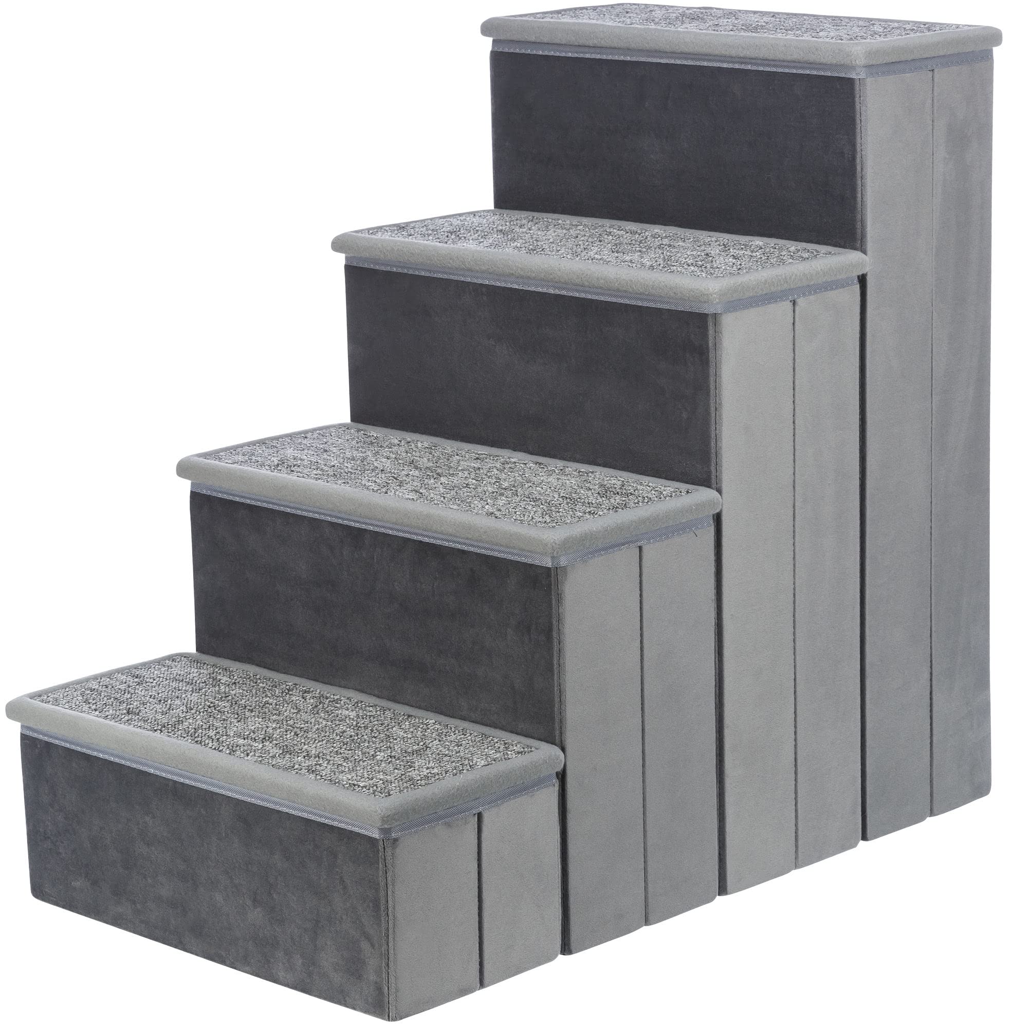 TRIXIE Velour escaleras para perros, 4 pasos para subir a la cama.