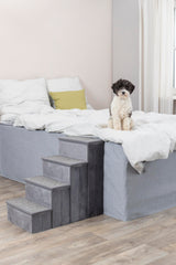 TRIXIE Velour escaleras con almacenamiento para juguetes.