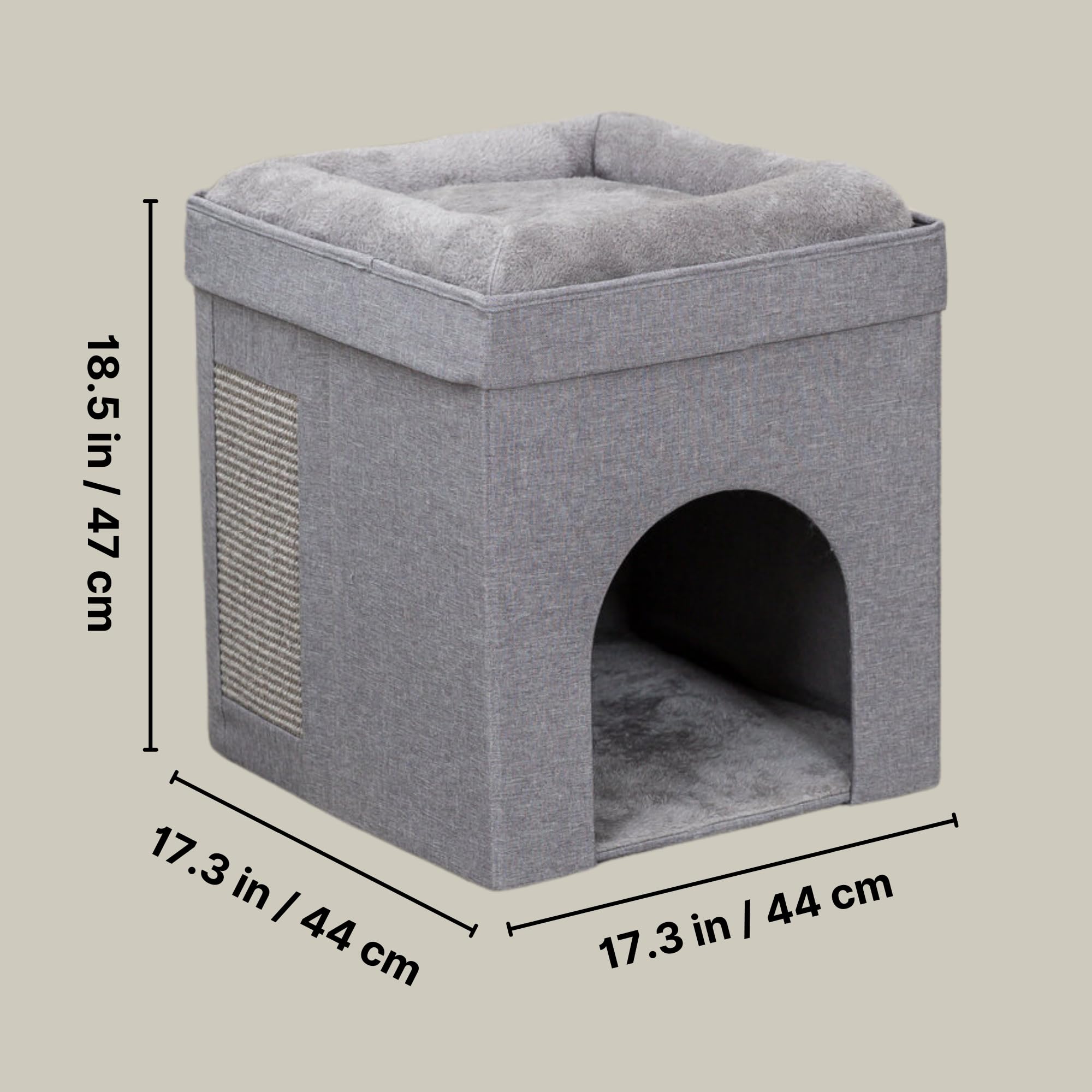 Estructura MDF resistente, soporta gatos de hasta 16 kg