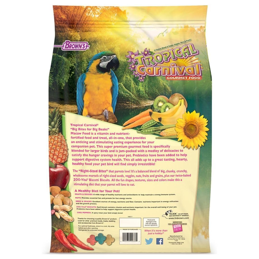 Tropical Carnival, ingredientes de frutas y nueces para una dieta variada