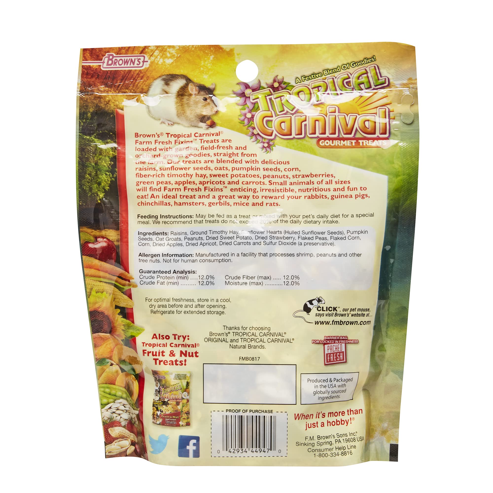 Tropical Carnival Preparaciones Frescas para cobaya, ensalada sabrosa y nutritiva.