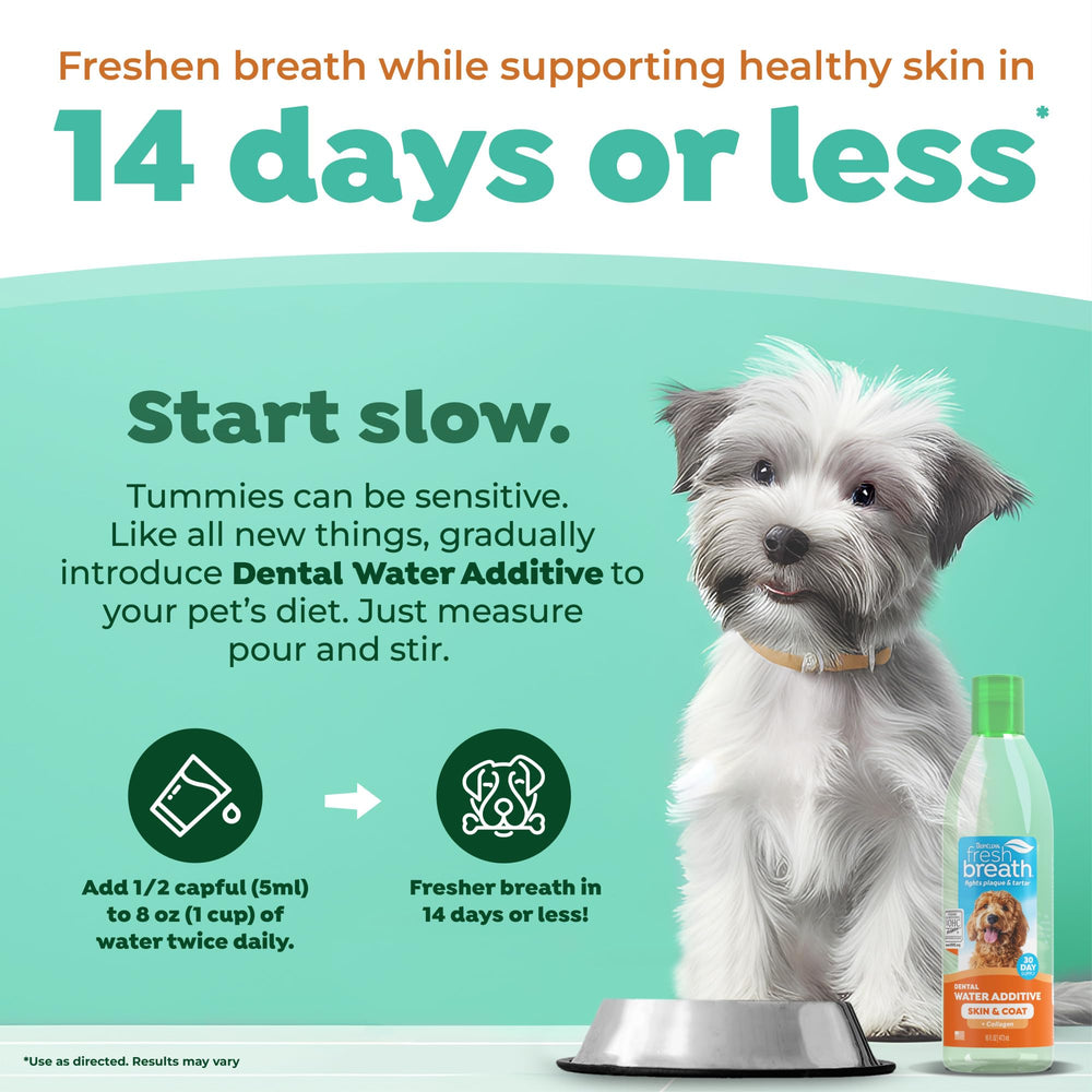 TropiClean aliento sin sabor: higiene dental diaria para perros.