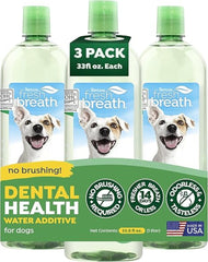 TropiClean: botella aliento fresco para perro, mejora higiene bucal sin cepillo.