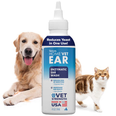TropiClean HomeVet: limpieza de oídos diaria para perros y gatos.