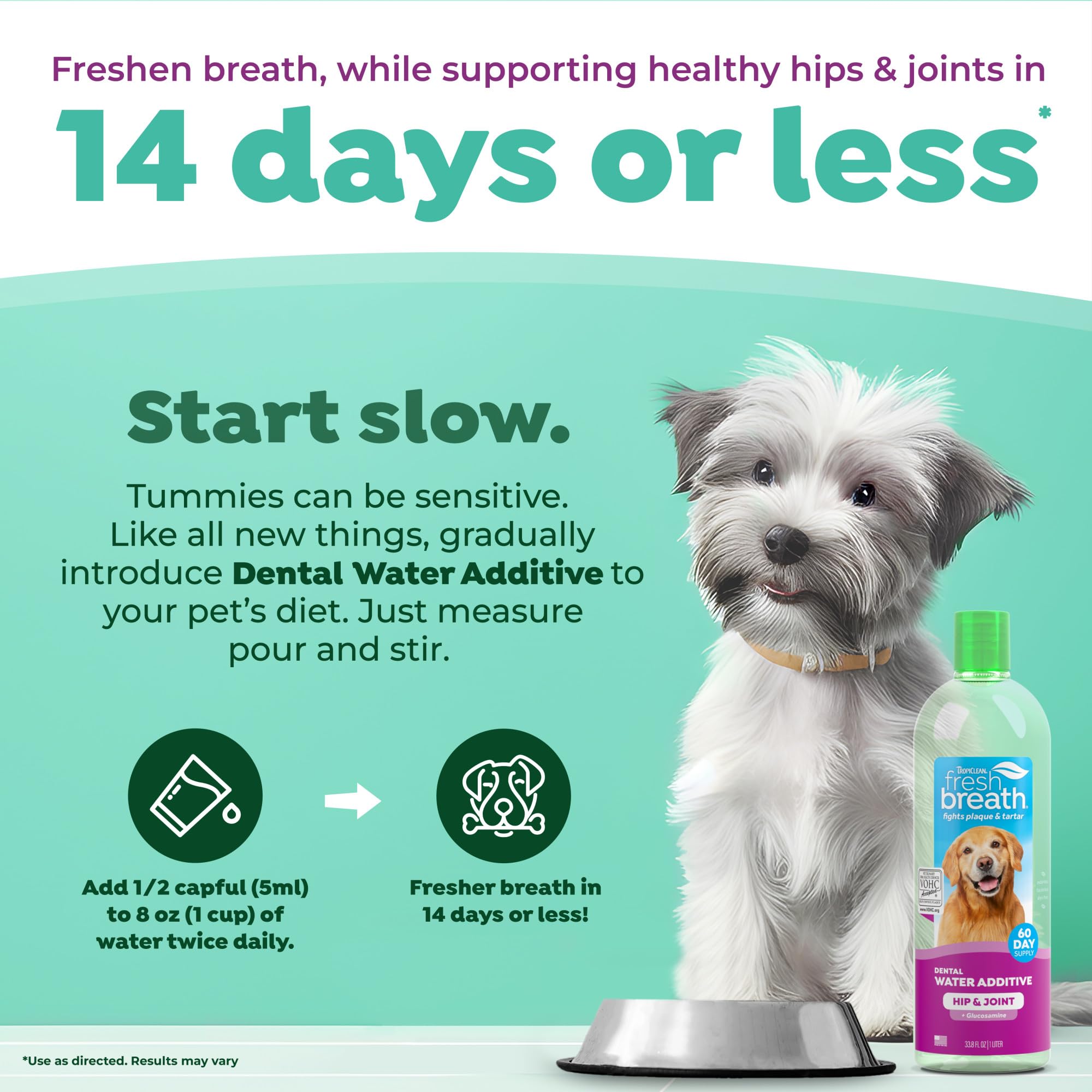 TropiClean Limpieza dental para perros, mejora la higiene bucal y reduce placa.