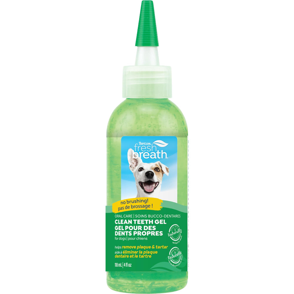 Pasta dental TropiClean para perro: aliento fresco y limpieza bucal.