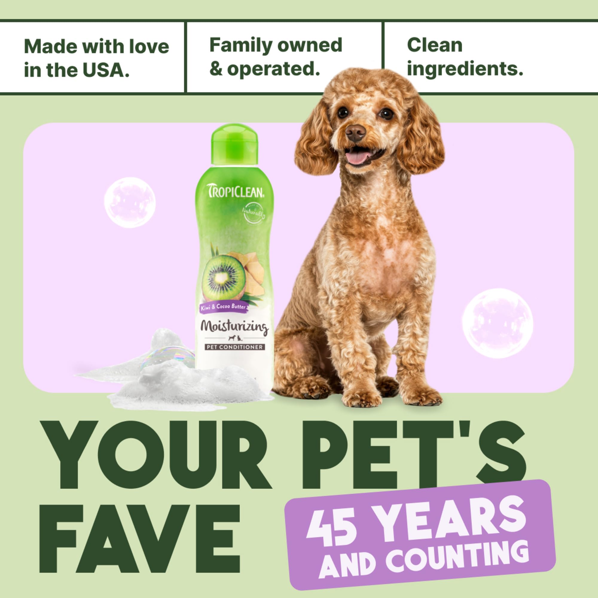 TropiClean acondicionador para perros, seguro para cachorros