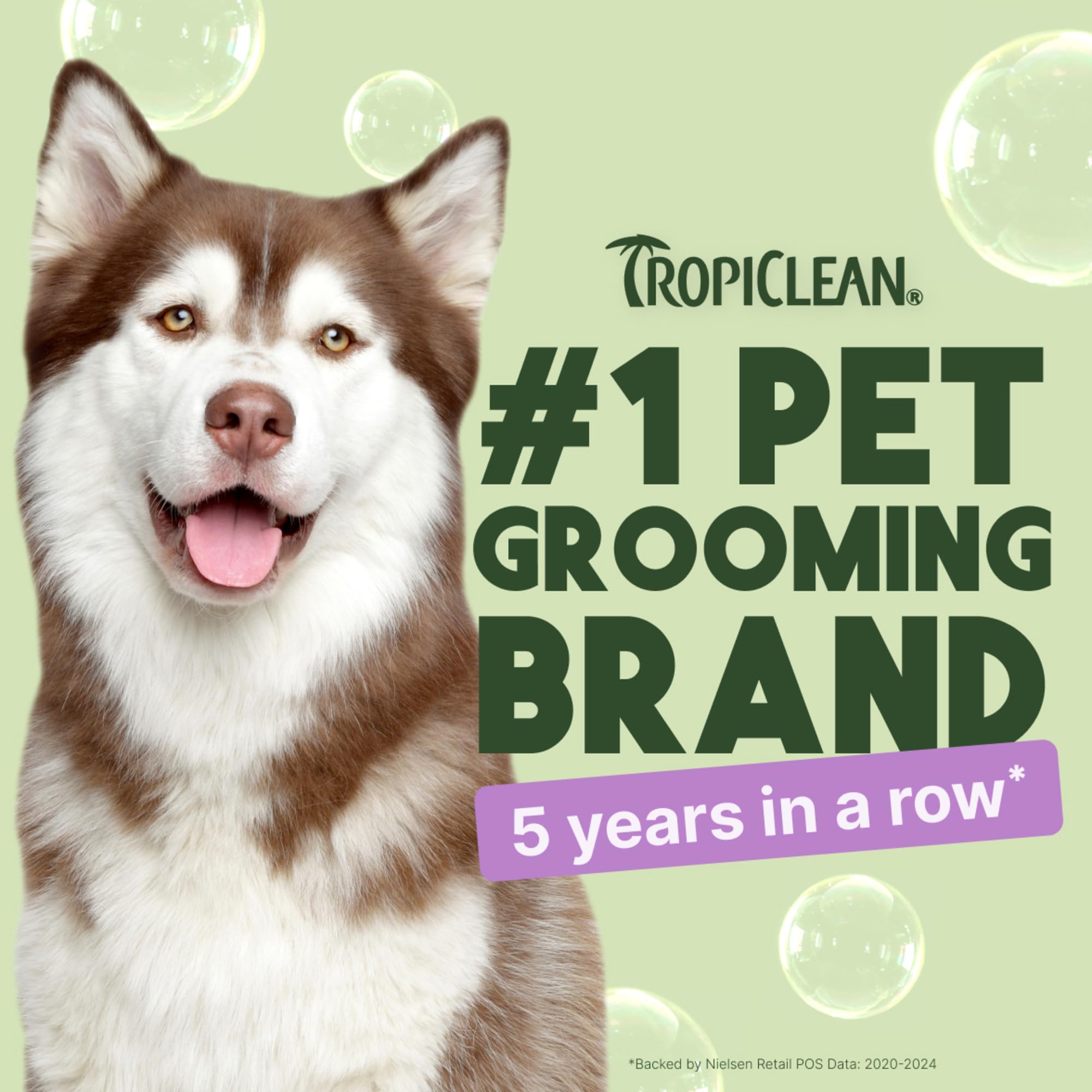 TropiClean acondicionador para perros, pelaje mojado, facilita cepillado suave