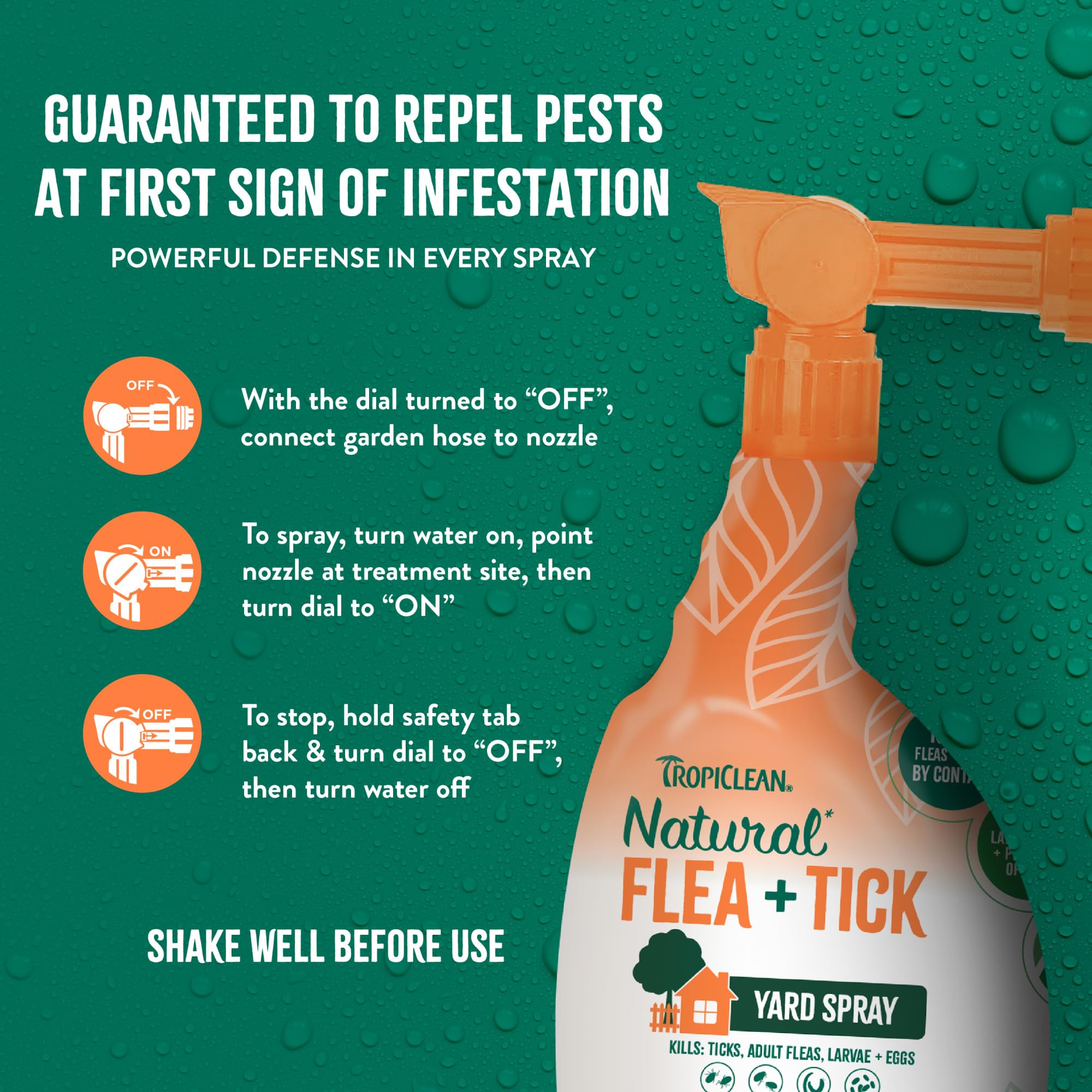 TropiClean Spray aroma cítrico durante la aplicación