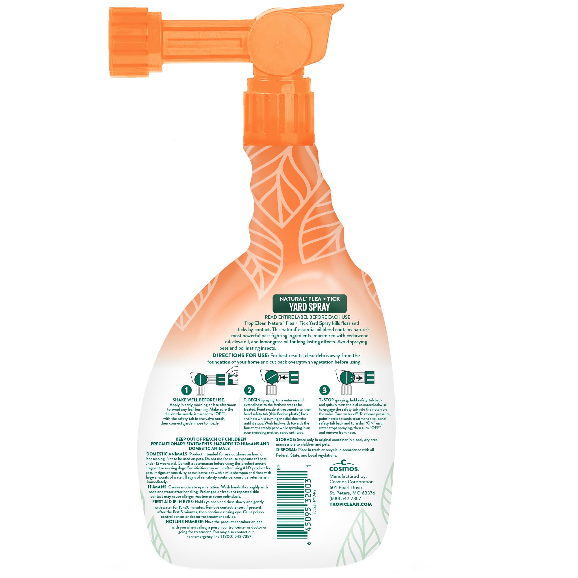 TropiClean Spray uso exterior ideal para patios y césped