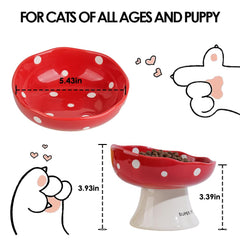 TRUNDISAN tazón ergonómico elevado mantiene el alimento centrado para gatos.