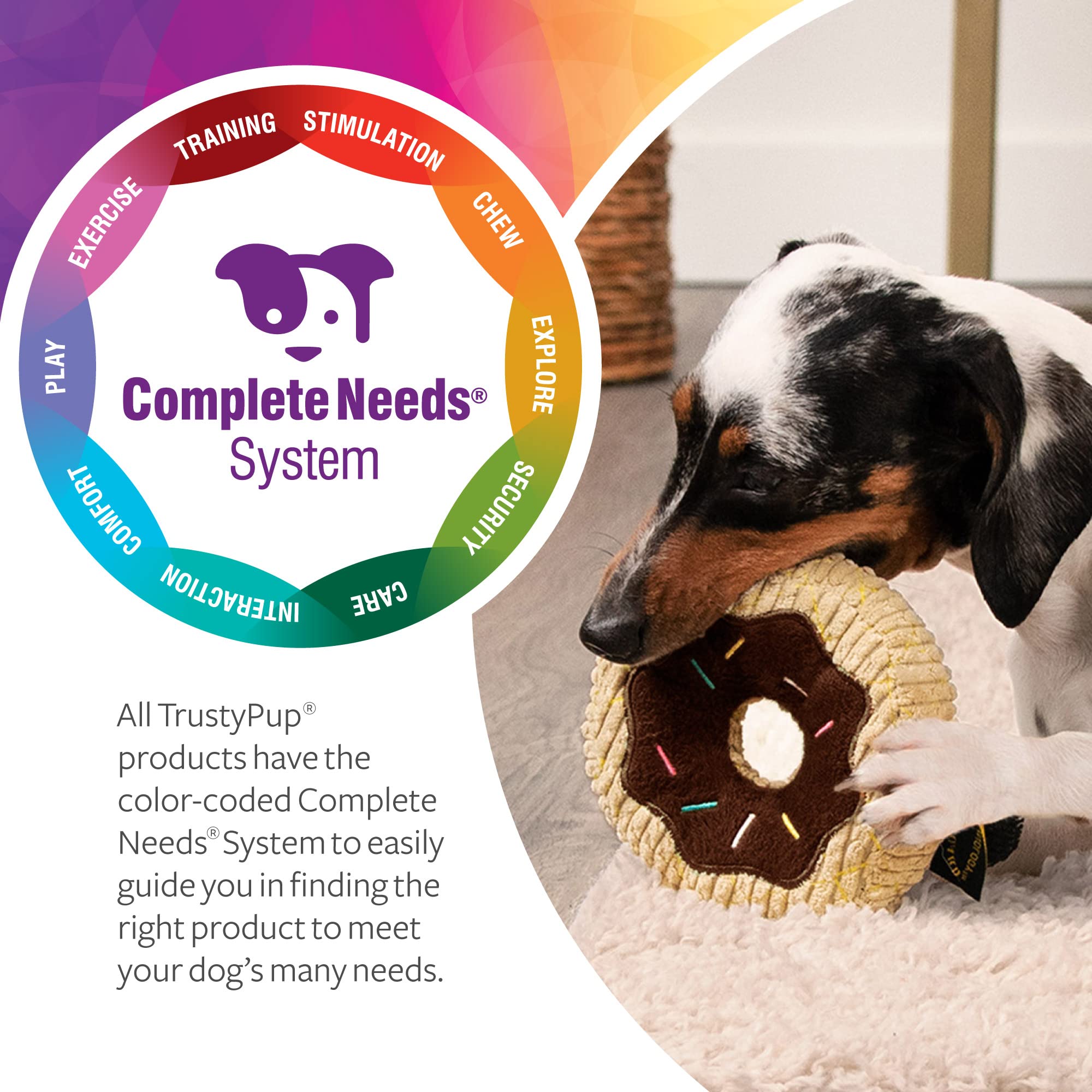 TrustyPup Juguete de peluche duradero para juegos interactivos diarios.