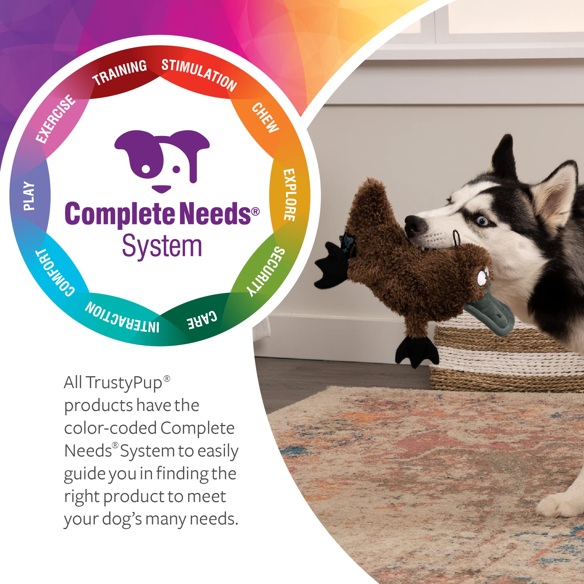 TrustyPup platypus remplacement gratuit 30 jours, tranquillité d esprit pour les familles.