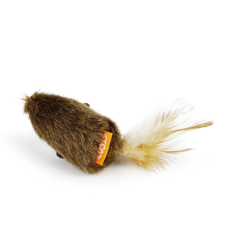 TTcat ratón con pluma matatabi para dientes sanos y juego.