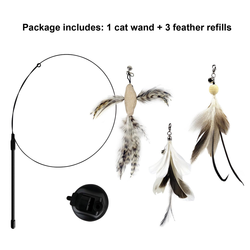 TTcat varita pesca metal extensible para ejercitar al gato durante el juego.
