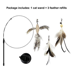 TTcat varita pesca metal extensible para ejercitar al gato durante el juego.