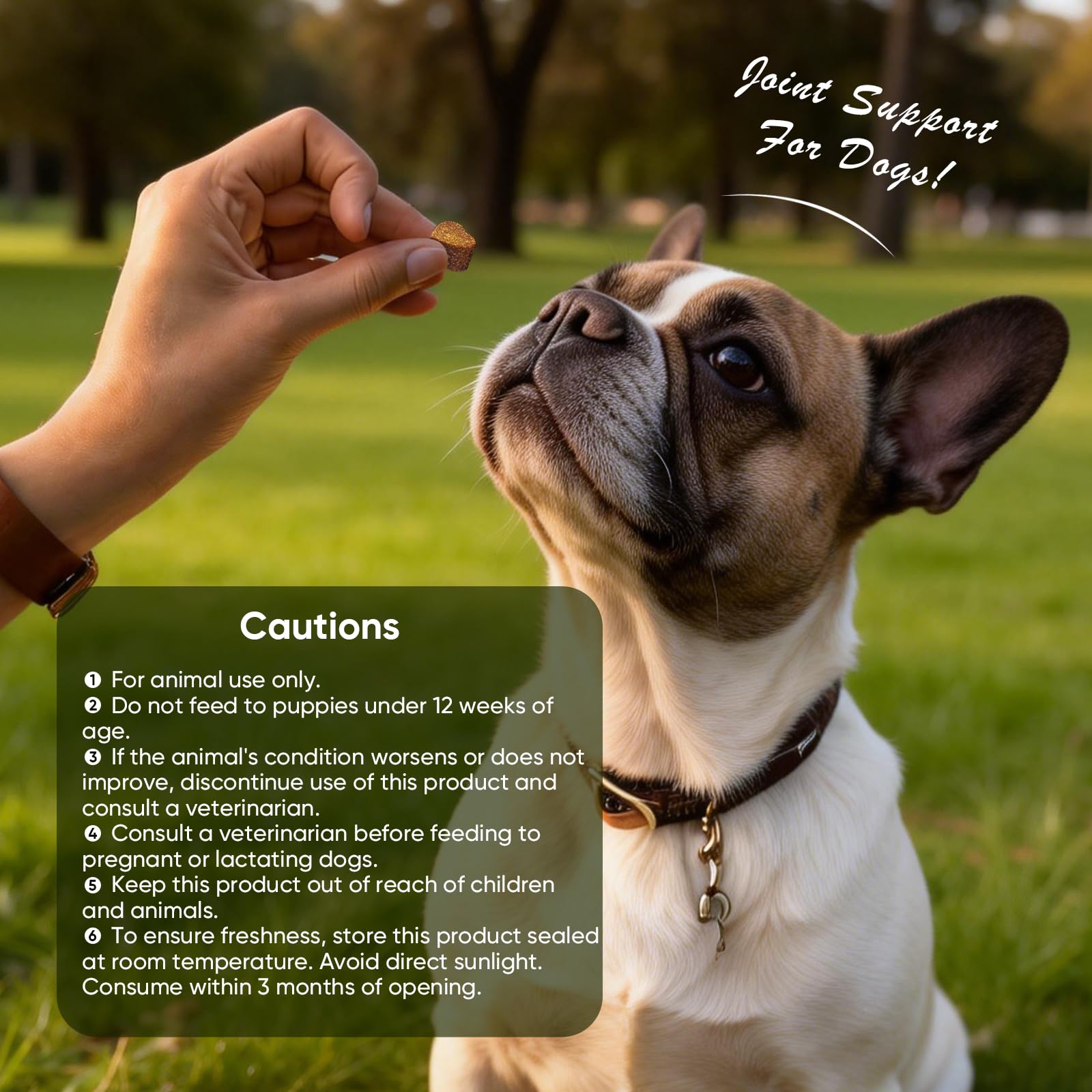 Diseñado para todas las edades y razas caninas con TTLXRL glucosamina sabor pato.
