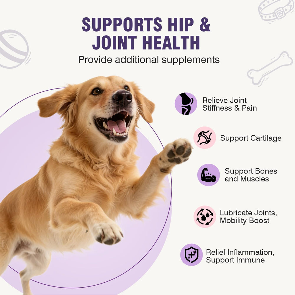 TTLXRL glucosamina para perros sabor pato, trozos masticables listos para usar.