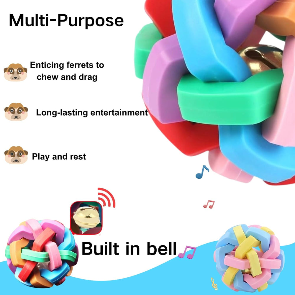 Bola con campana TTMIMIK que emite sonido crujiente para interacción y diversión.