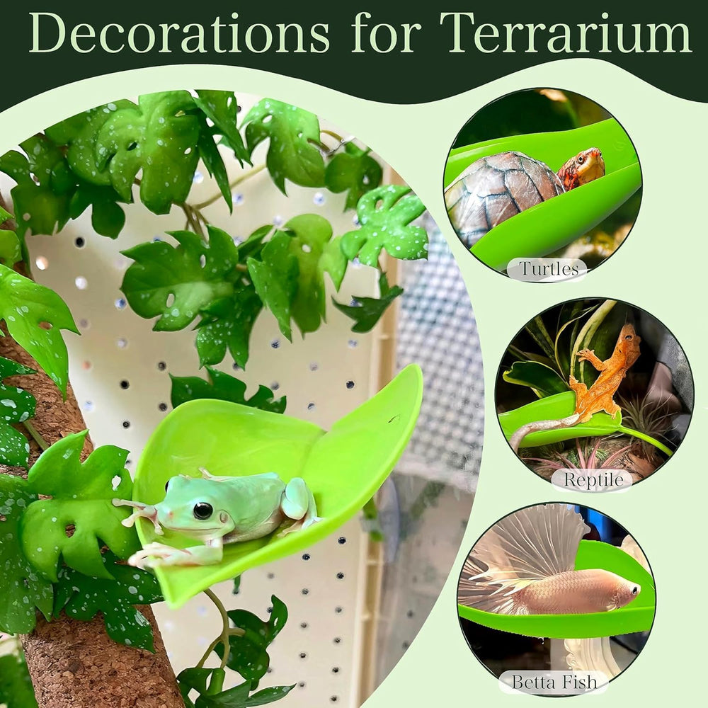 TTYGRHQ plataforma de descanso en hoja para ranas y reptiles pequeños