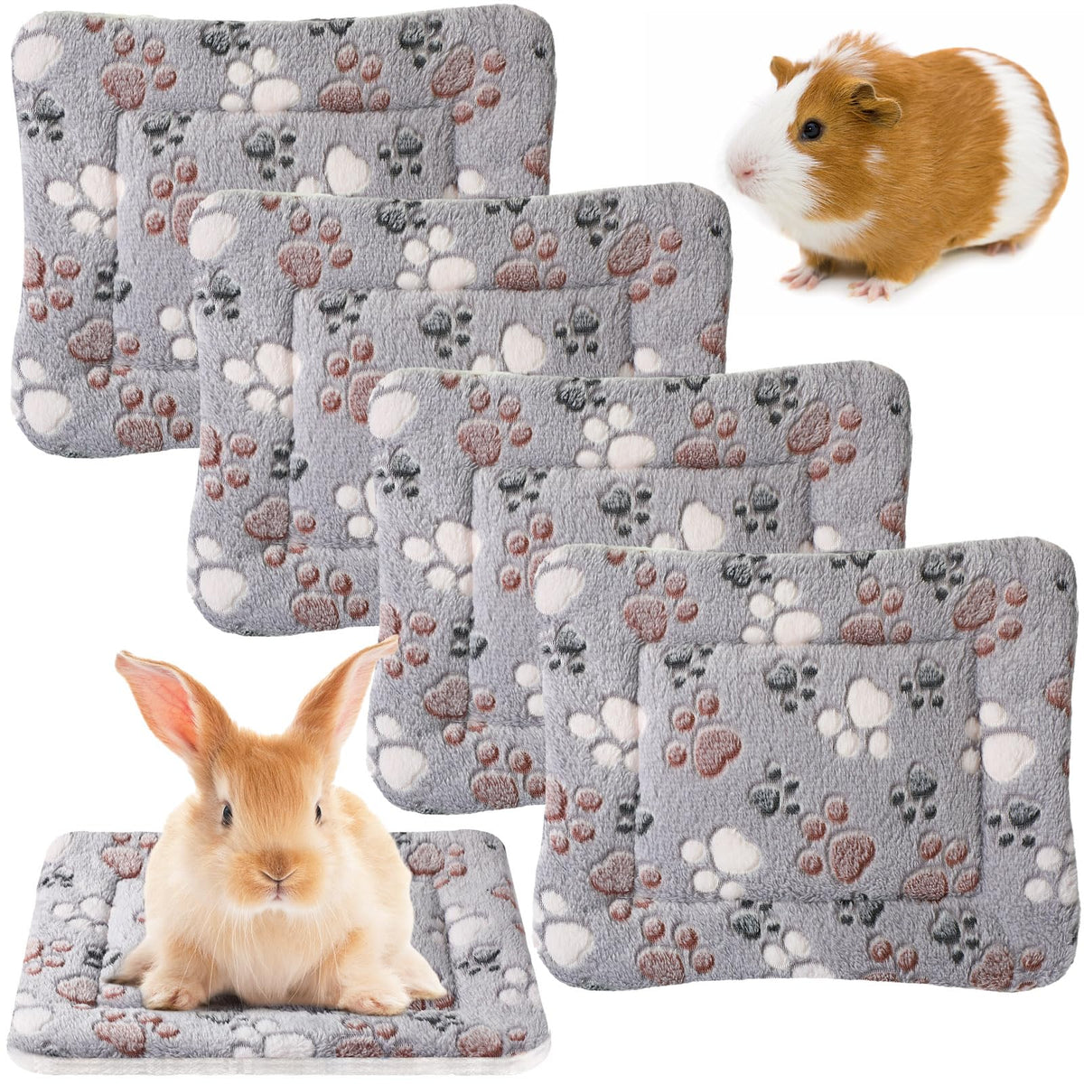 Tuanse conjunto de cuatro alfombras suaves para mascotas en jaulas.