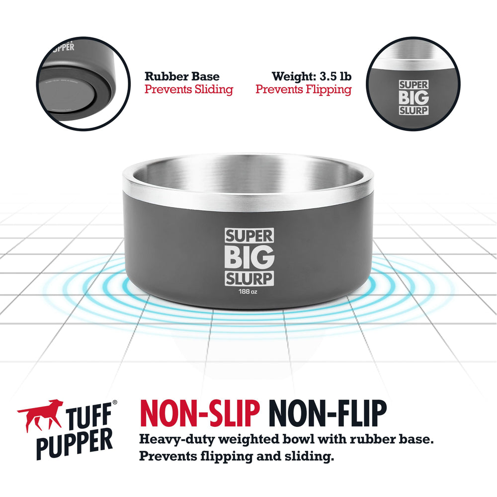 Cuenco Tuff Pupper apto para lavavajillas y limpieza rápida.