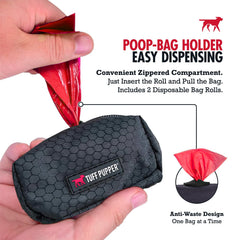 Tuff Pupper dispensador de bolsas con cremallera para recambios fáciles.