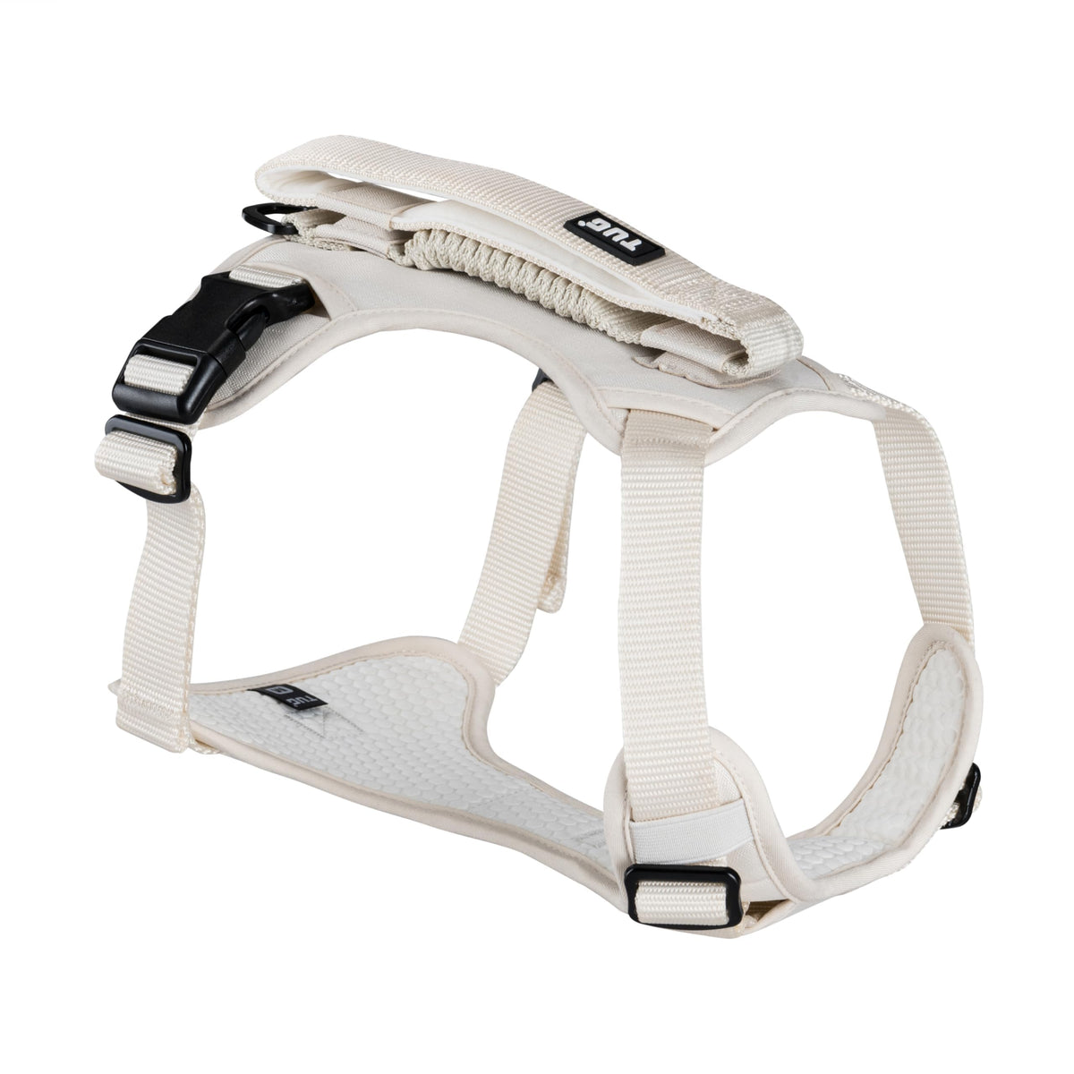 TUG Grab Dog Harness con correa integrada, control rápido durante paseos urbanos.