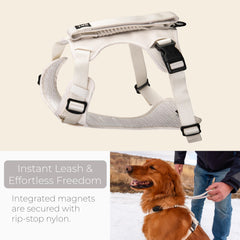 TUG Grab Dog Harness con enganches delanteros, facilita redirección durante caminatas.