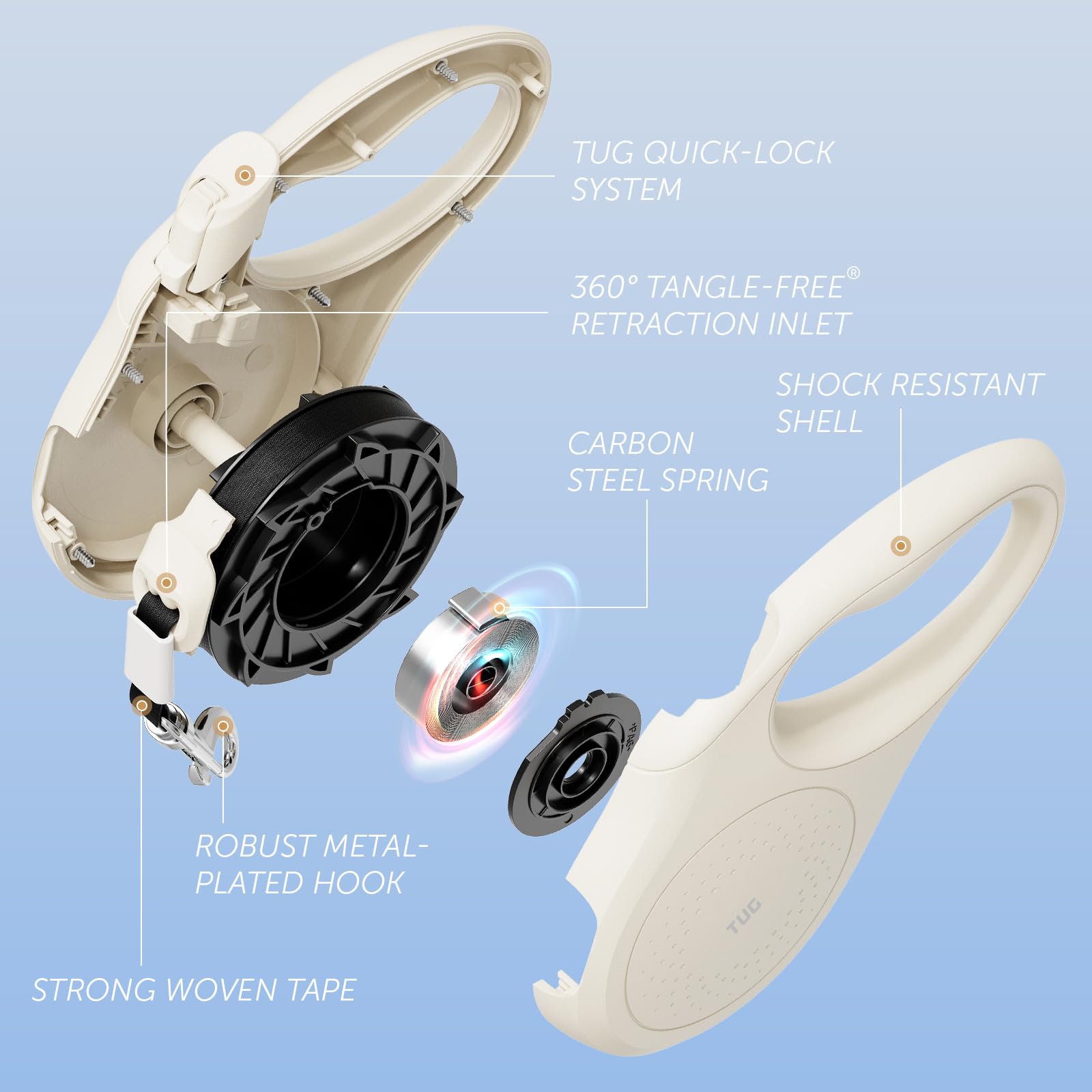 Tug Quest: tira de nylon de 16 ft para explorar con control.