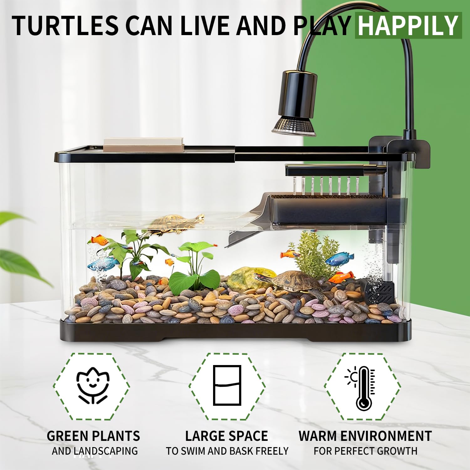 Tuhaoking luz uvb tortugas, iluminación para bienestar