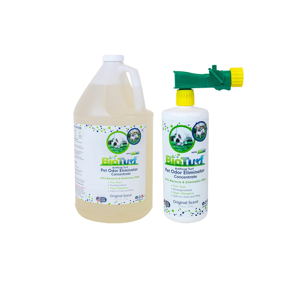 TurFresh BioS+ kit completo con galon y pulverizador para eliminar olores exteriores