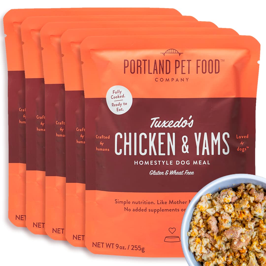 Tuxedo Pollo y Boniatos, bolsa abierta: snack práctico para perros