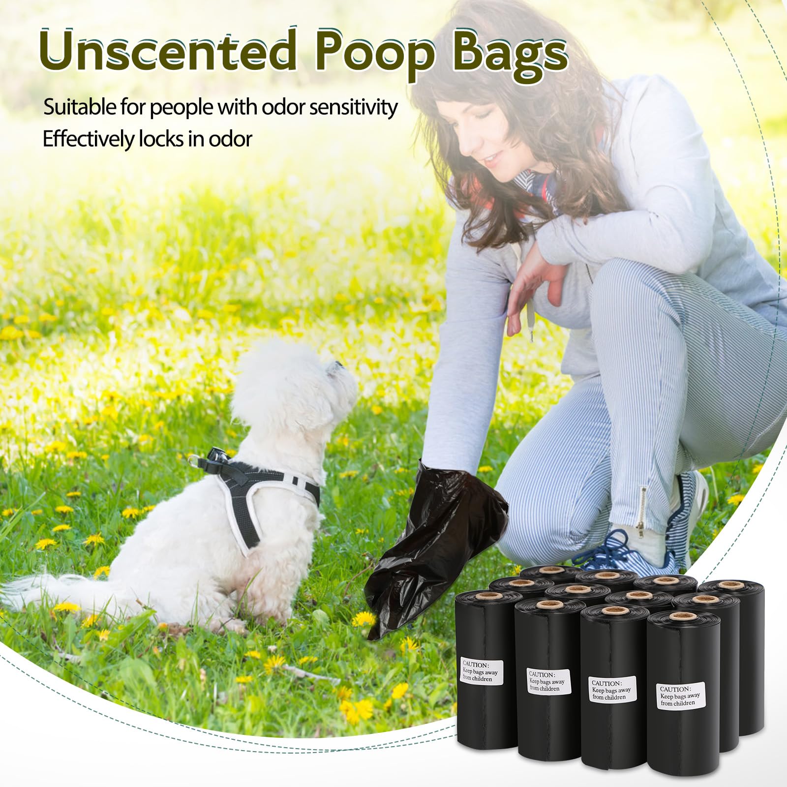 Bolsas sin olor TVOOD 280u para caminatas tranquilas.