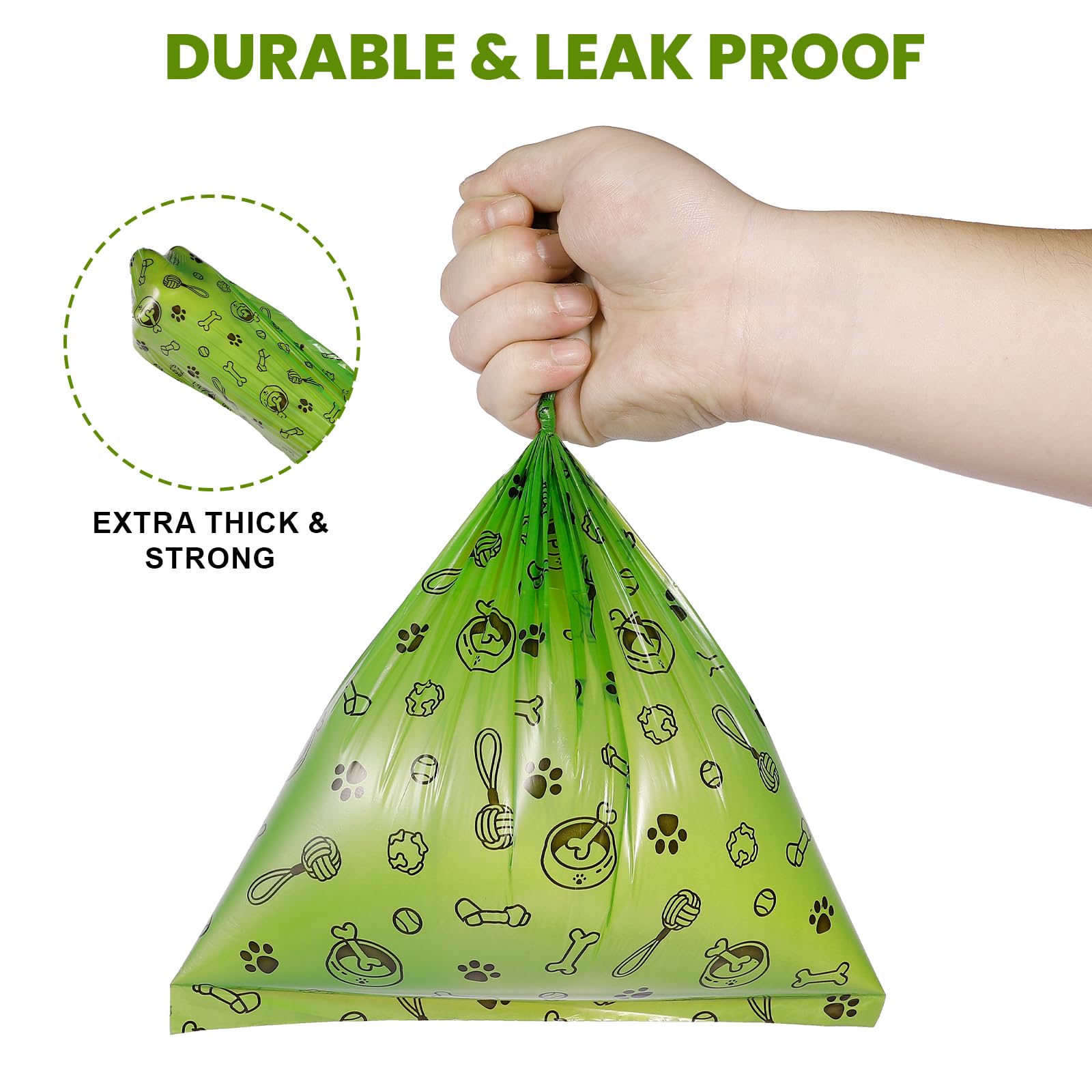 Bolsas TVOOD tamaño 13x9 pulgadas adecuadas para perros.