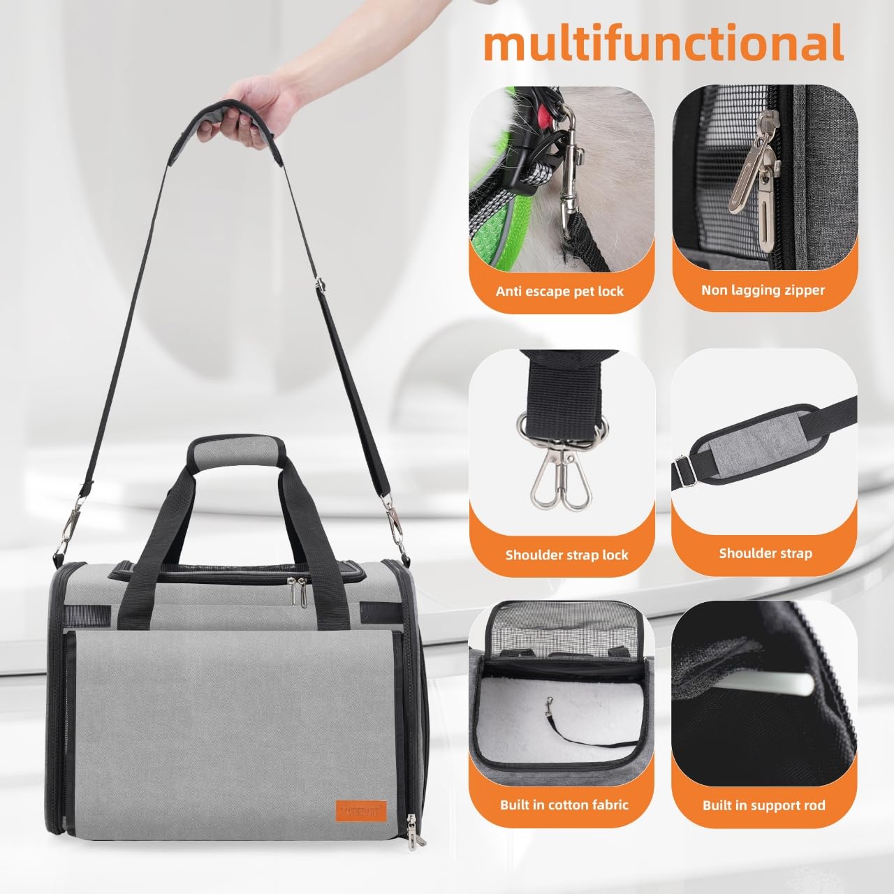 TWDEPART Ideal para viajes y visitas al veterinario.