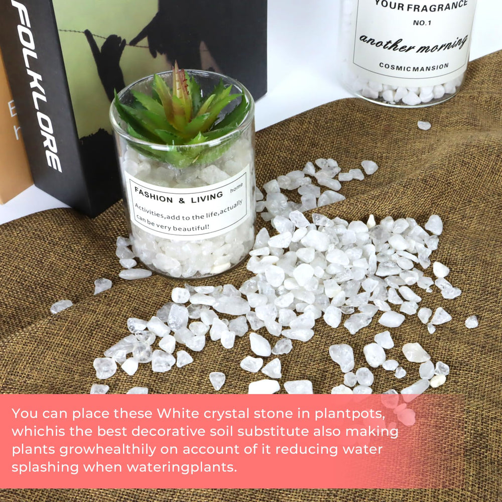 Twdrer: piedras-de-cristal-para-decoracion-en-plantas ofrece un acabado translúcido