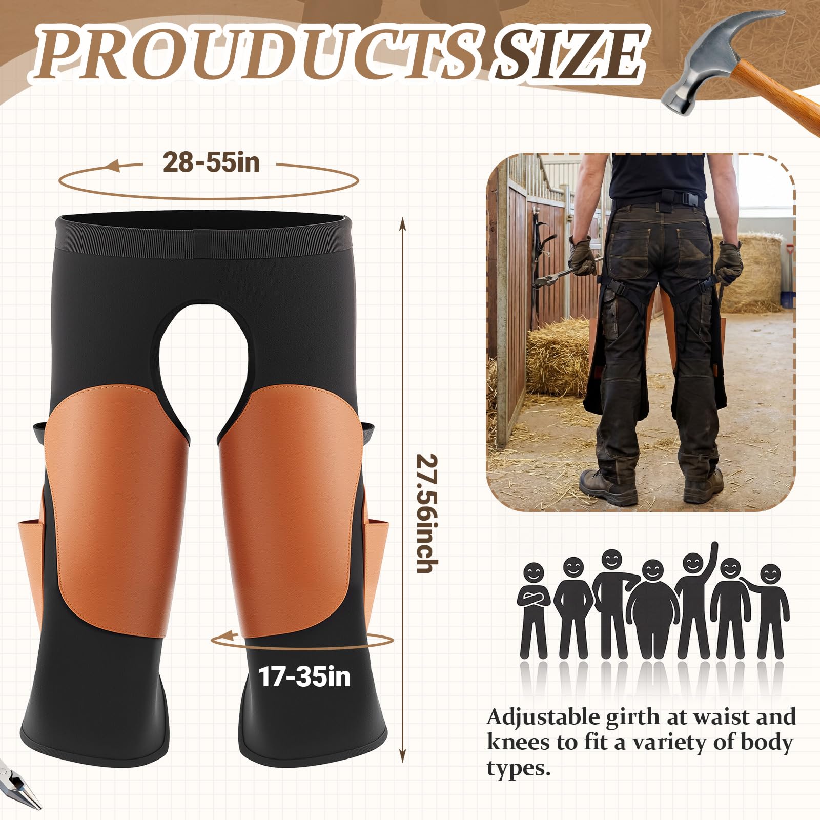 Twistover delantal profesional con correas ajustables para un ajuste seguro.