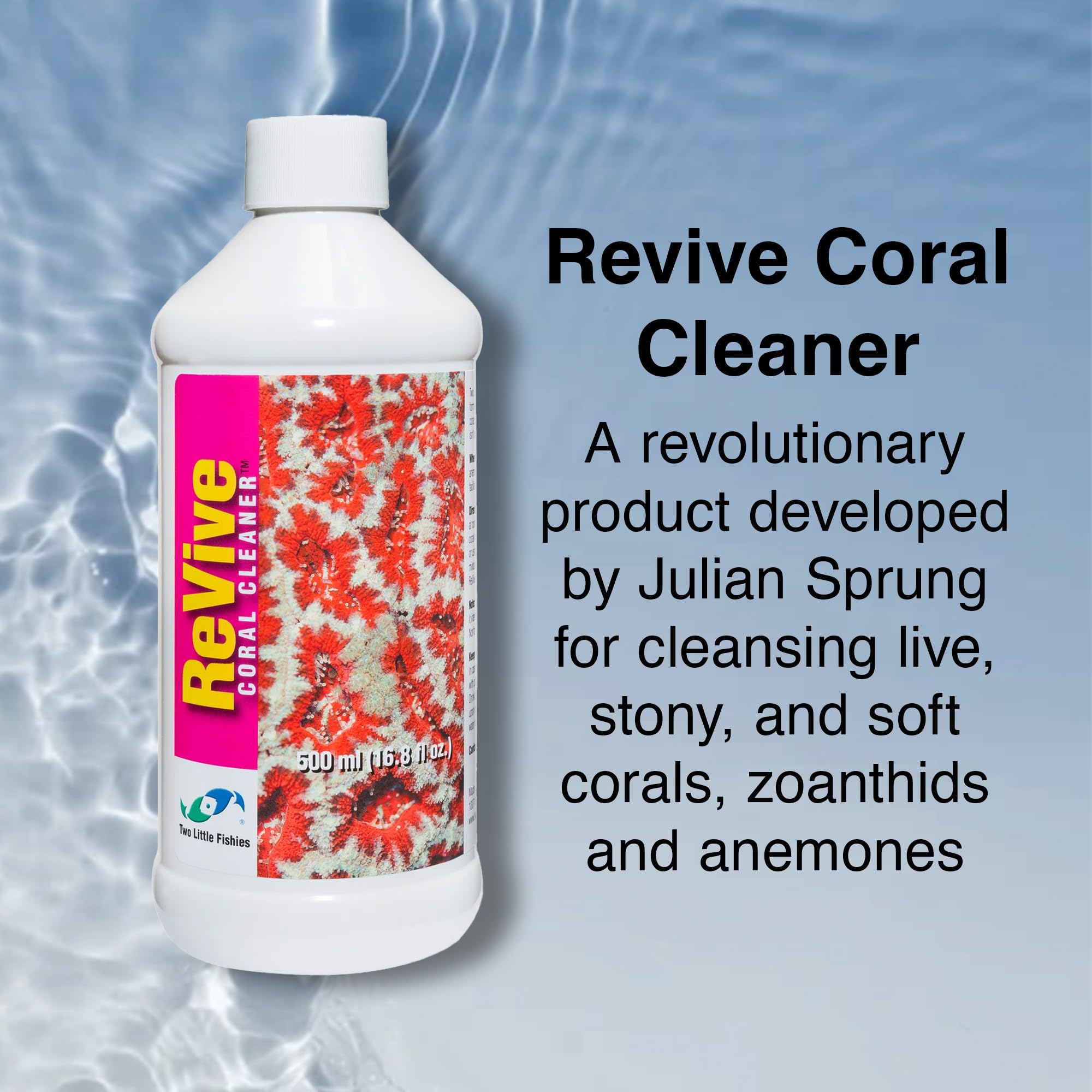 Two Little Fishies ATLRC4 Revive Coral Cleaner durante inmersión, proceso seguro para corales