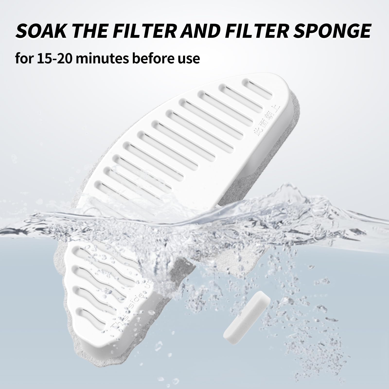 Filtros y esponjas ayudan a mantener el agua atractiva para beber.