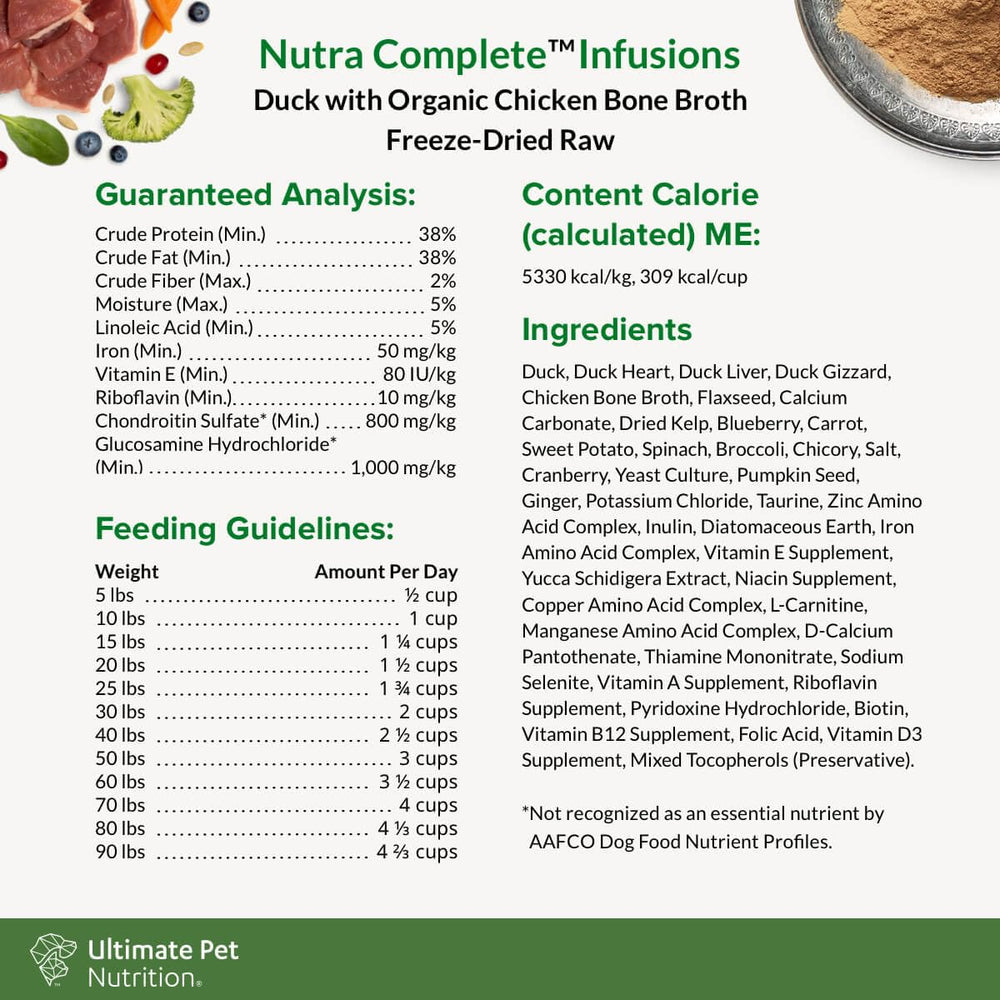 ULTIMATE PET NUTRITION Nutra Complete Infusions: mezcla rica en fibra para perros